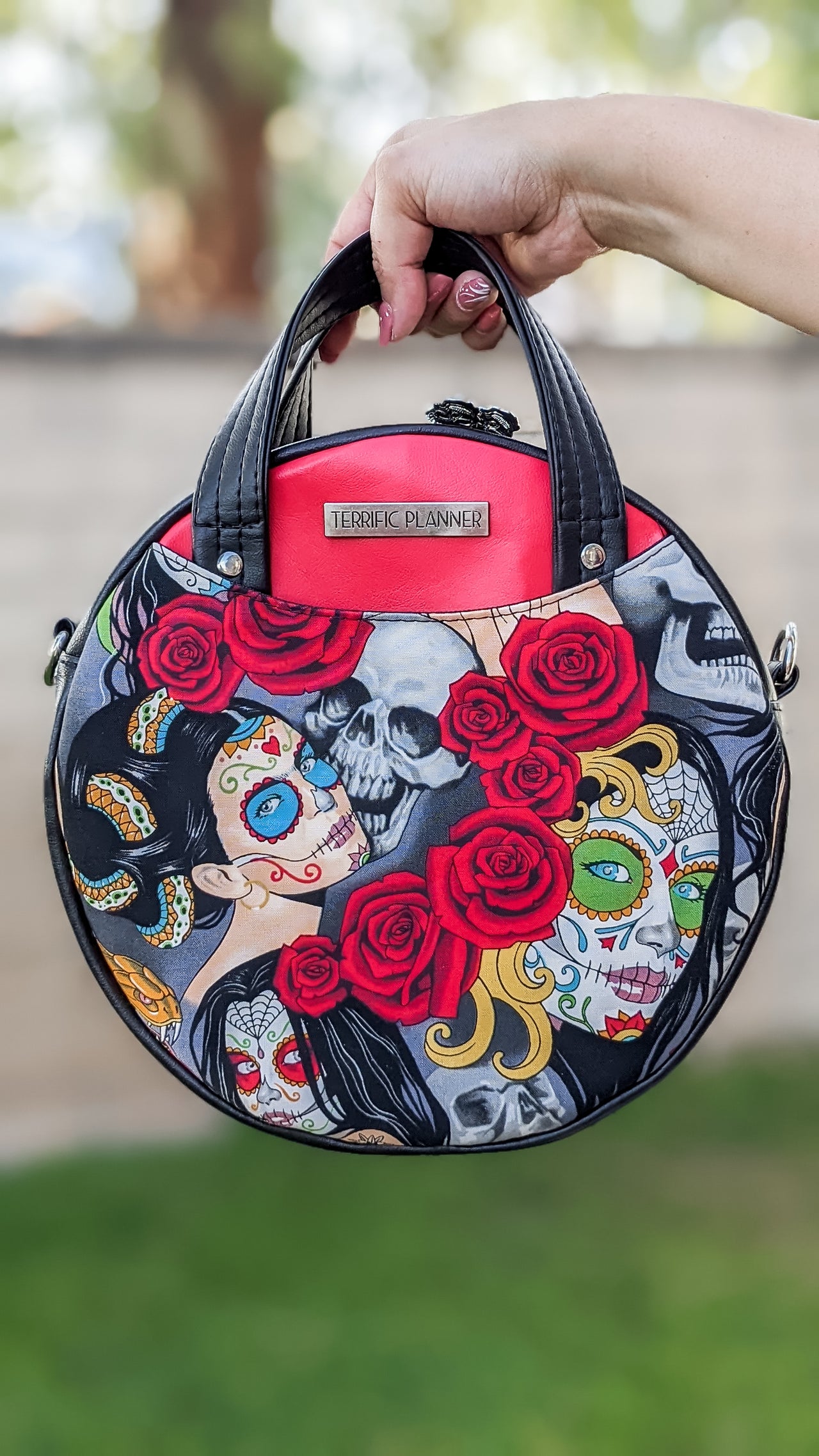 Catrinas n' Roses Circle Crossbody Bag