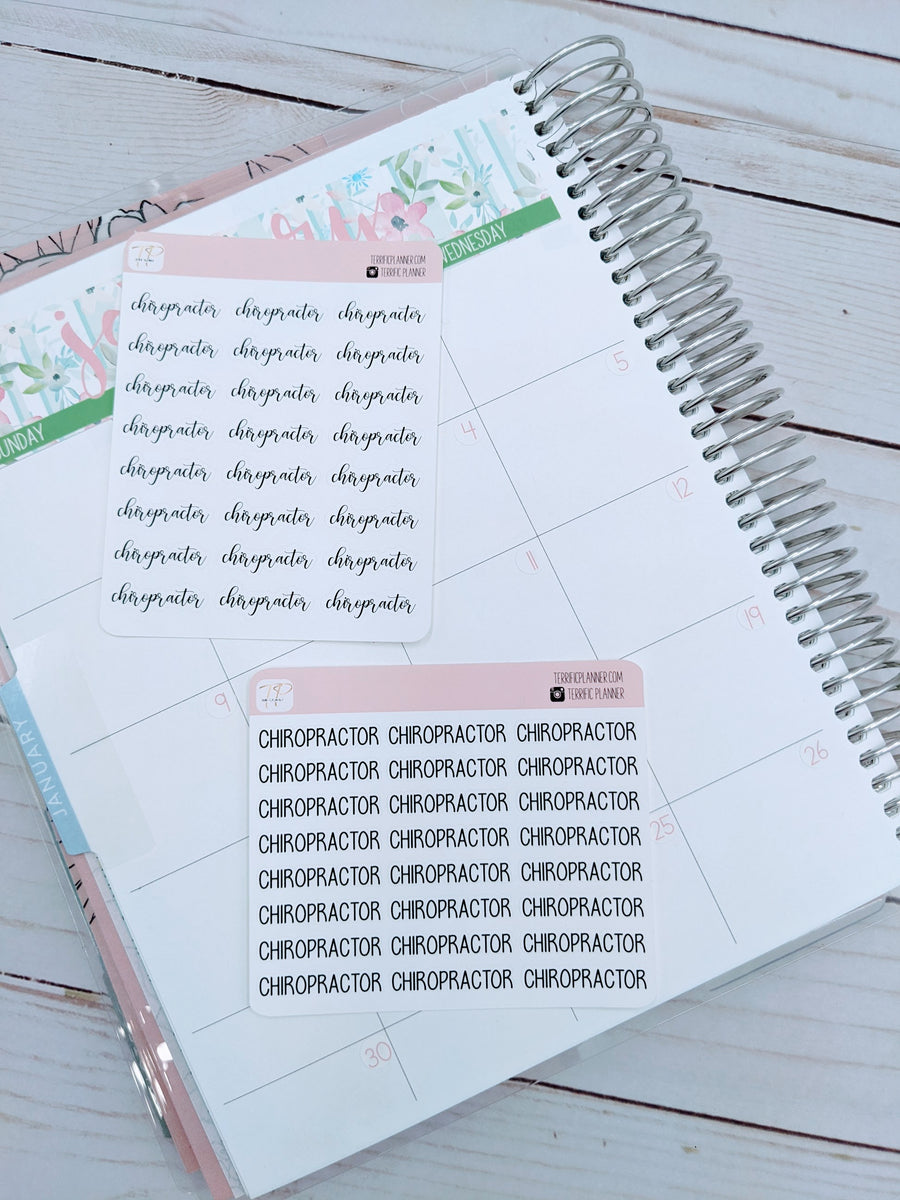 Chiropractor Script Stickers