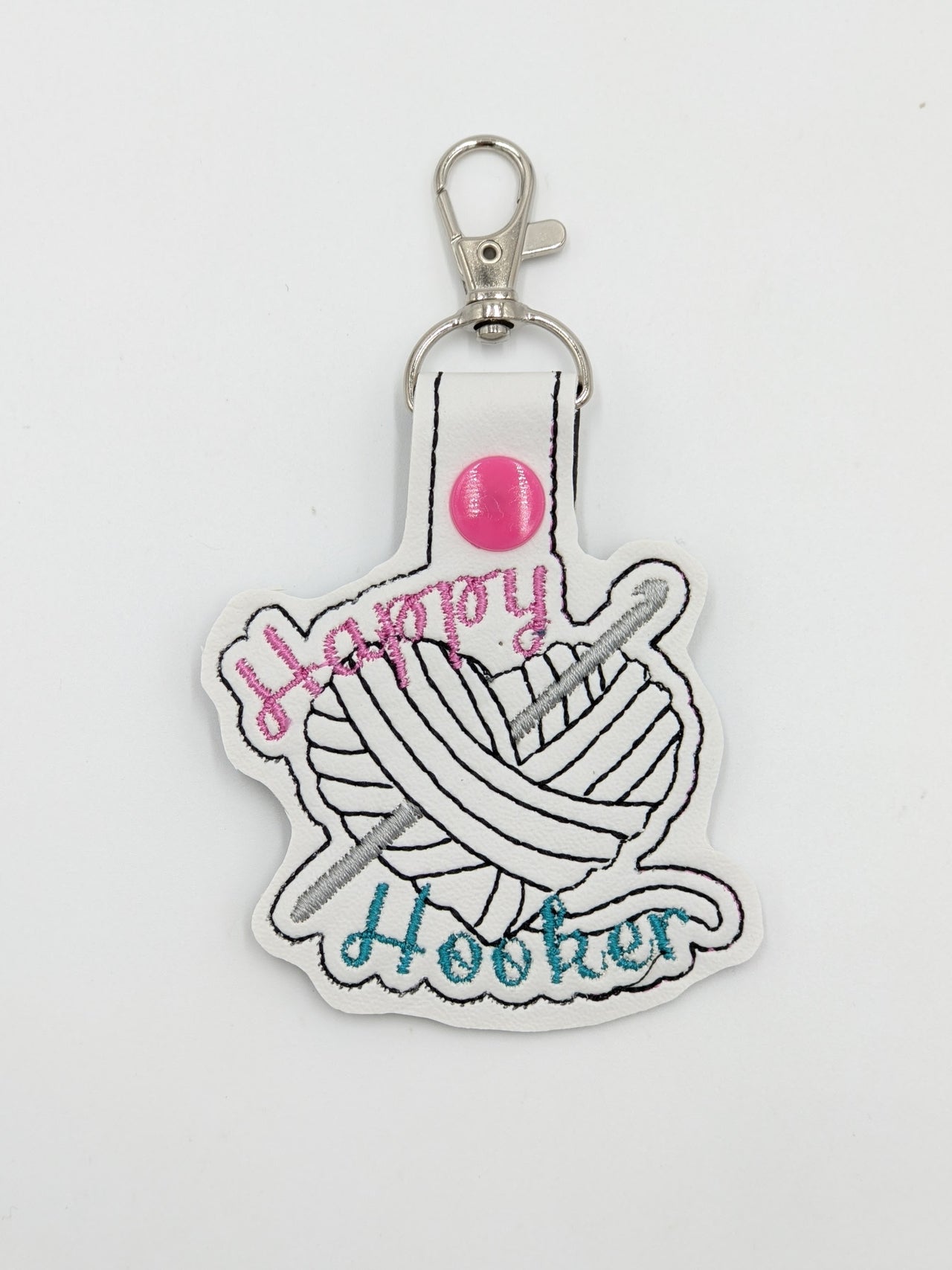 Happy Hooker Crochet Keychain