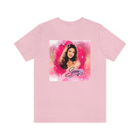 Thumbnail for Selena Pink Heart Short Sleeve Tee