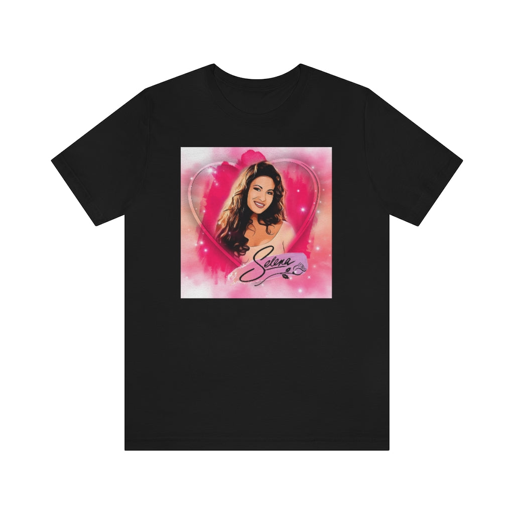 Selena Pink Heart Short Sleeve Tee