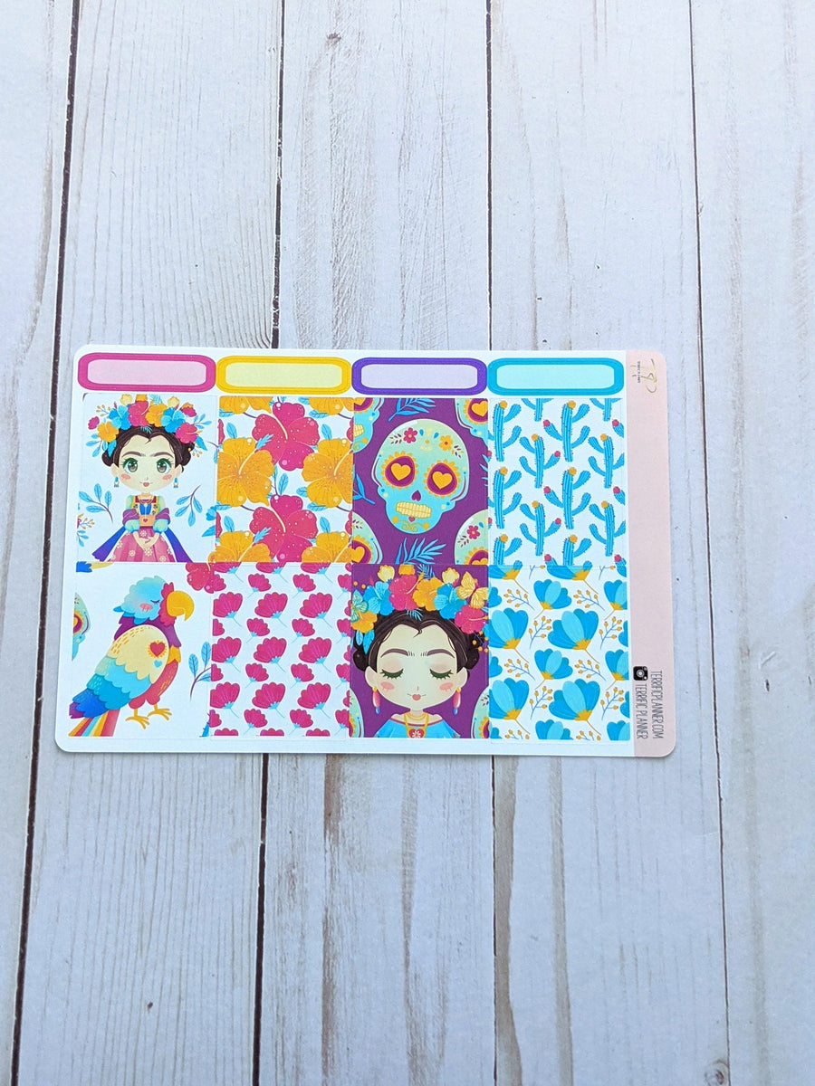 Colorful Artist Frida Full Weekly Planner Kit