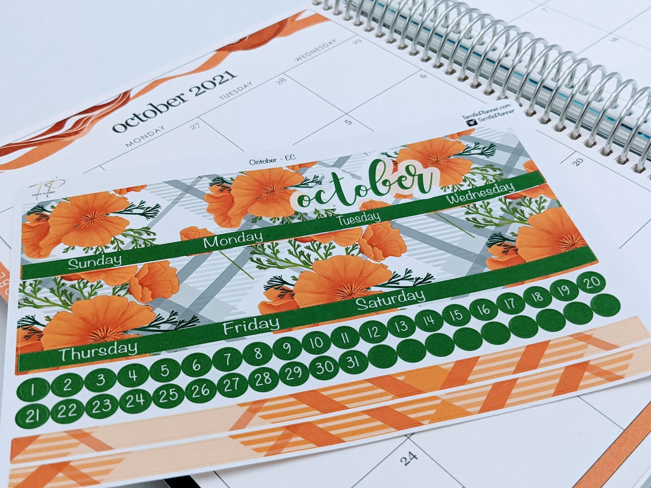 October Monthly Planner Sticker Kit