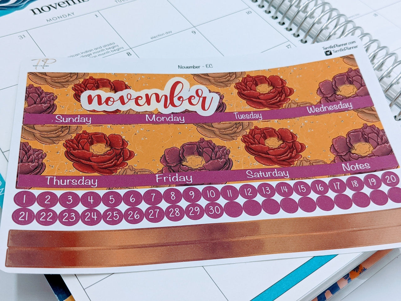 November Monthly Planner Sticker Kit