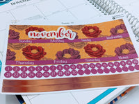 Thumbnail for November Monthly Planner Sticker Kit