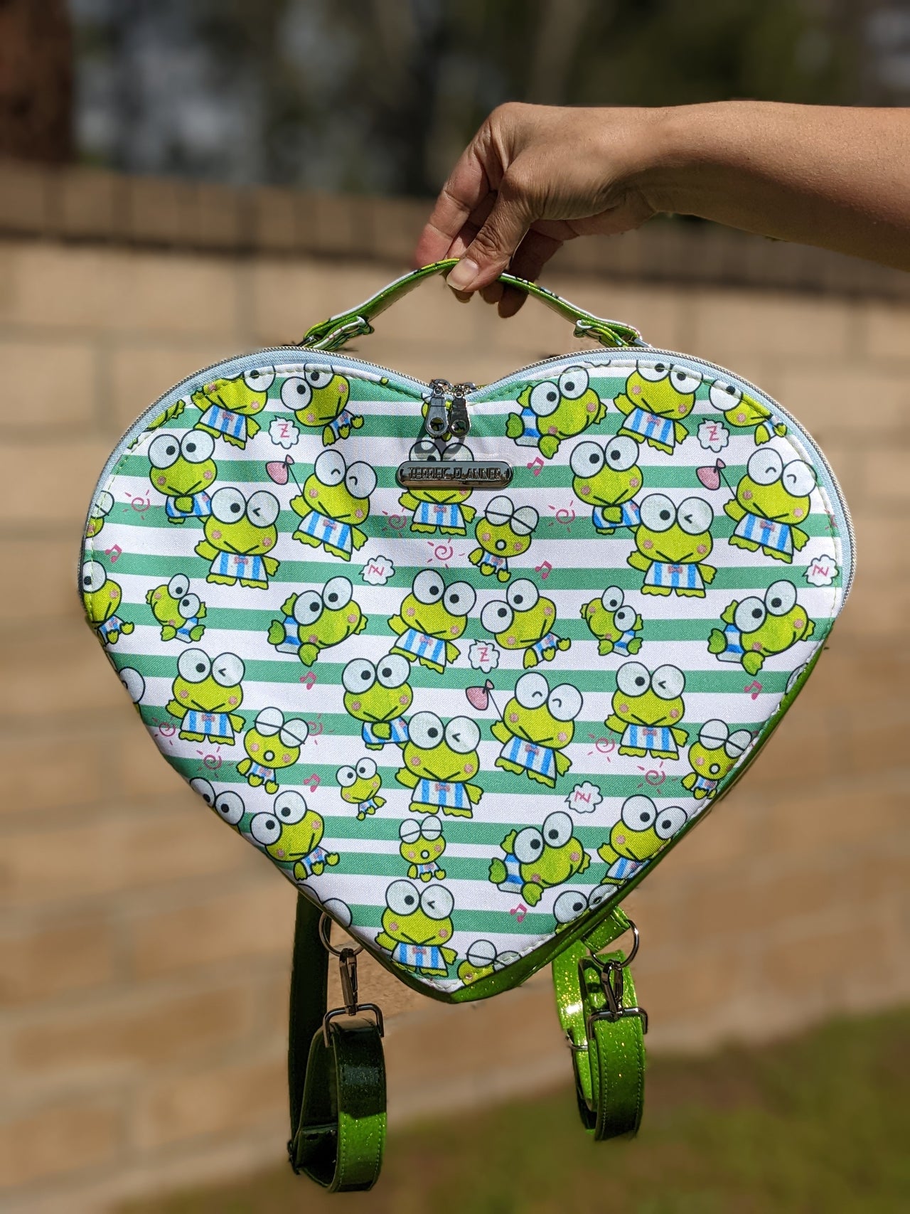 Baby Green Frog Mega Heart Backpack