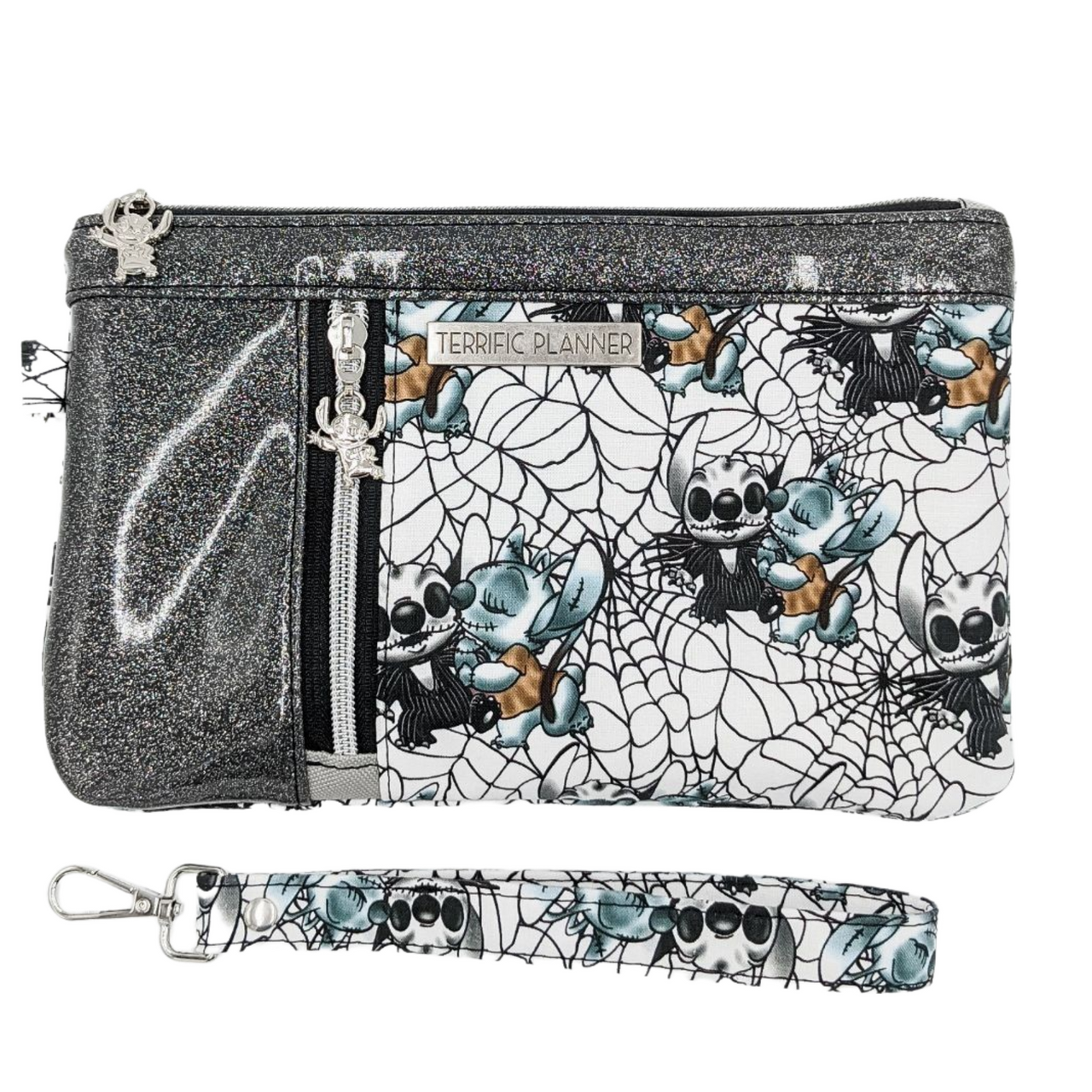 Cute Alien Pumpkin Man Wristlet