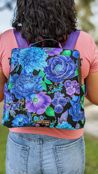 Thumbnail for Purple Bloom Convertible Backpack