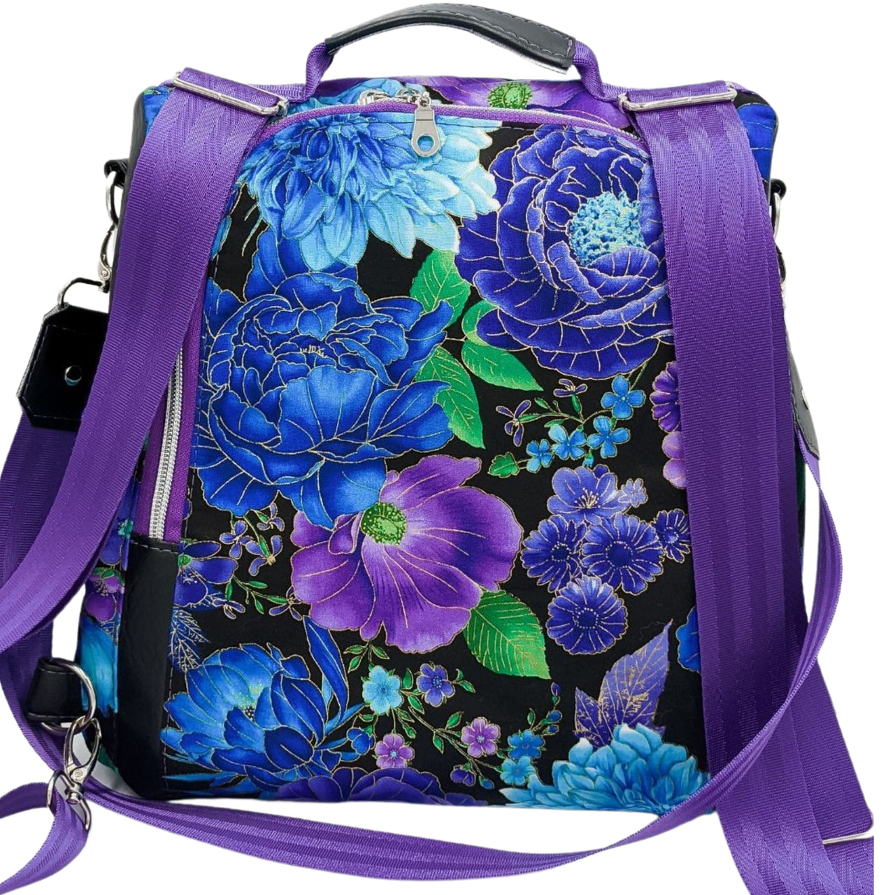 Purple Bloom Convertible Backpack