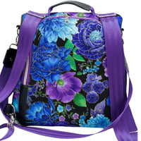 Thumbnail for Purple Bloom Convertible Backpack