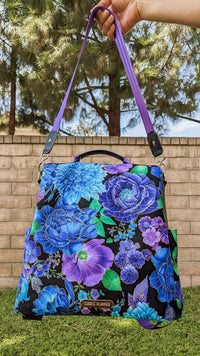 Thumbnail for Purple Bloom Convertible Backpack