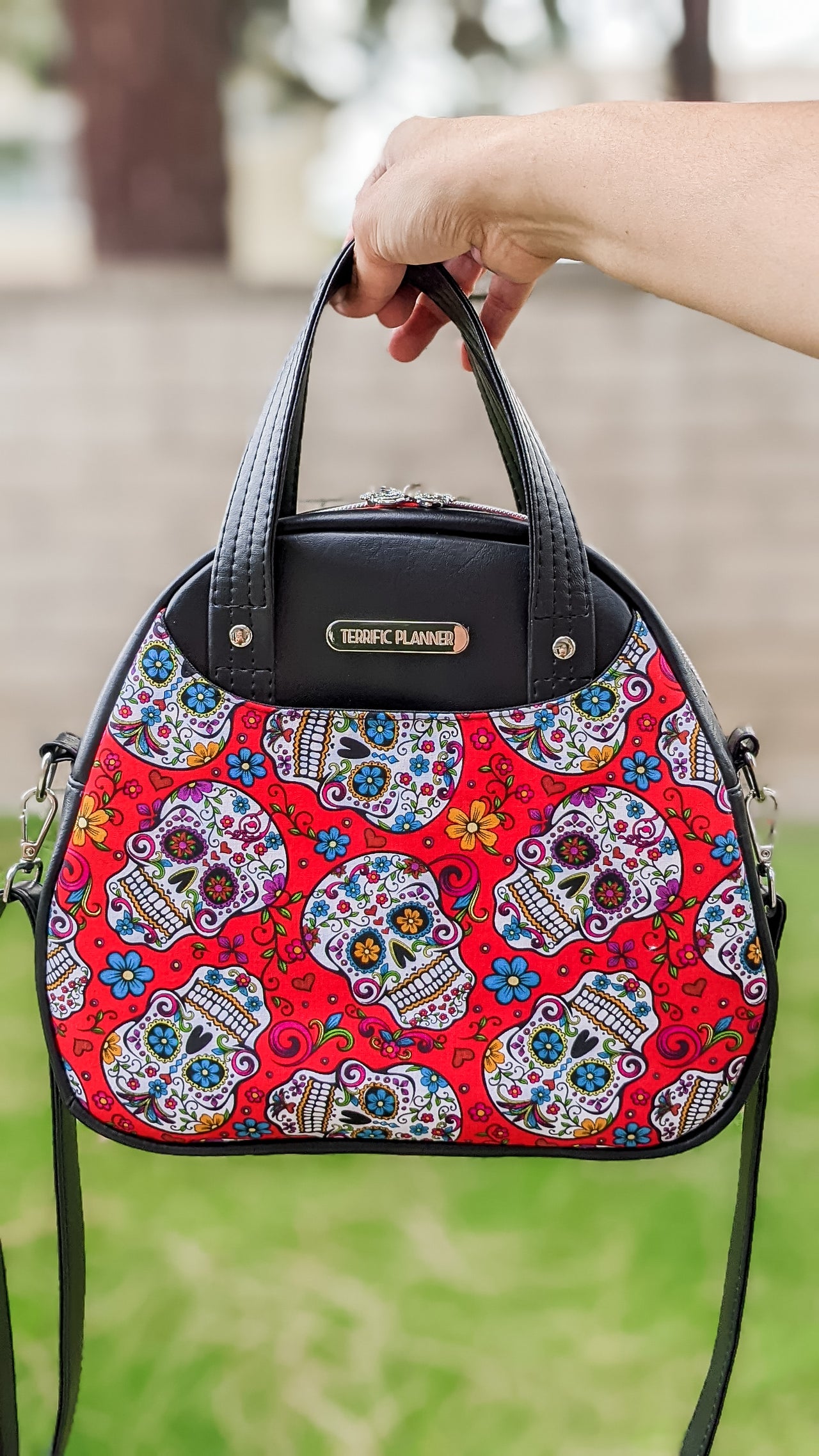 Sugar Skulls Mini Bowler Bag