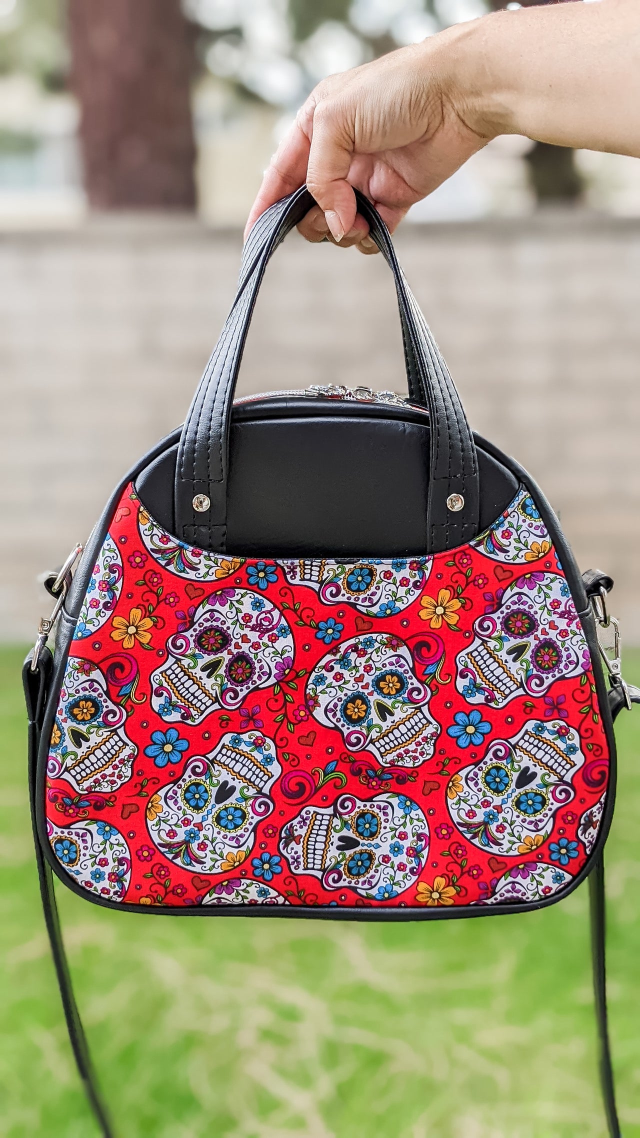 Sugar Skulls Mini Bowler Bag